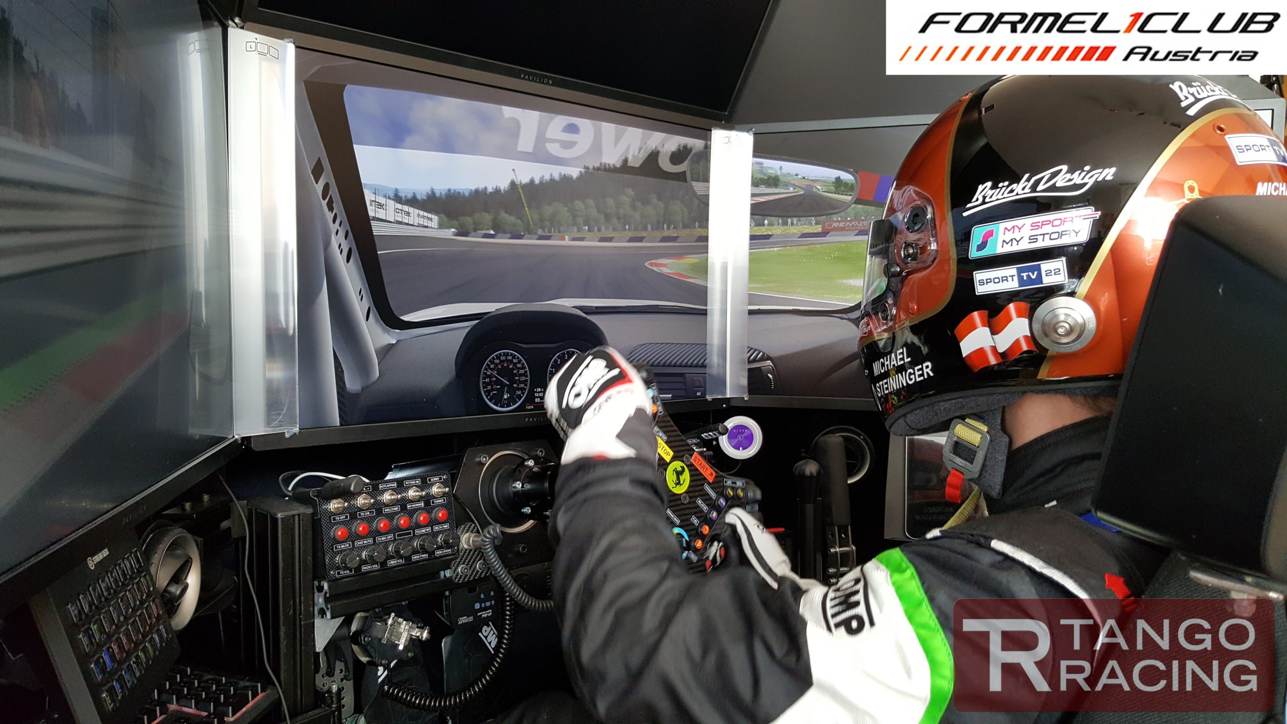 Formel 1 Club Mitglieder und Rennfahrer zu Besuch bei TANGO RACING