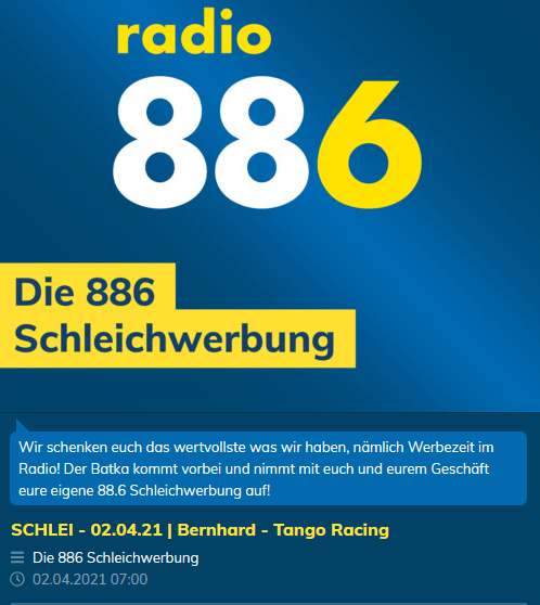 Radio 88.6 Schleichwerbung mit Bernhard Gehberger