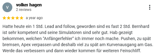 Kundenbewertung für TANGO RACING