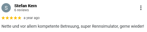 Kundenbewertung für TANGO RACING